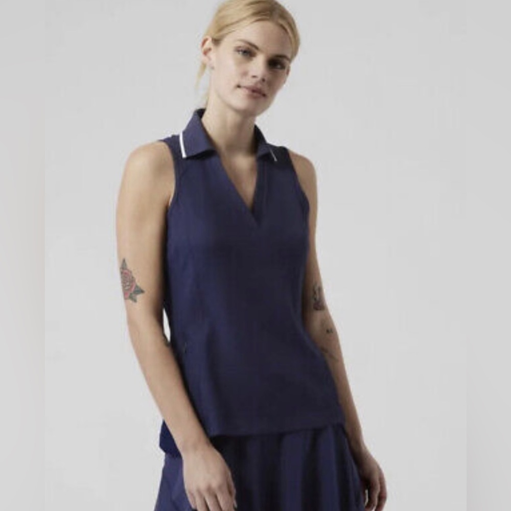 NWT-Athleta Everyday Polo Navy Tank, Small